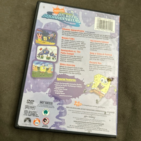 Sponge Bob Squarepants Atlantis Squarpantis--DVD Like New - Picture 4 of 6